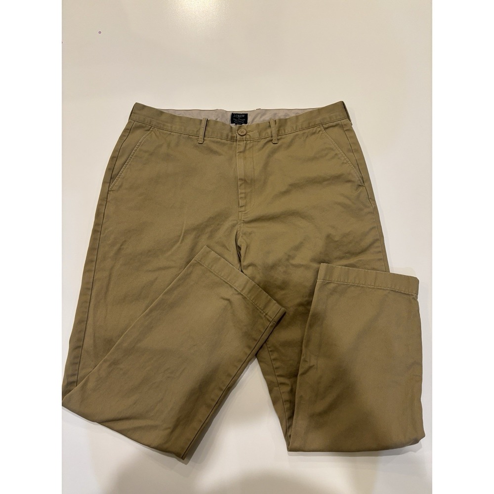 J.Crew Pants Mens 36x30 The Sutton Straight Leg Chino Zip Fly Cotton Khaki